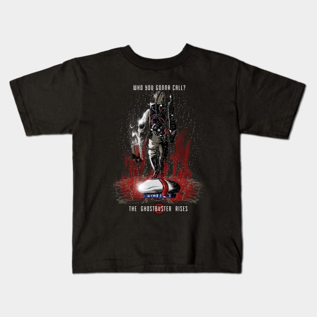 Ghostbuster Rises Kids T-Shirt by MitchLudwig